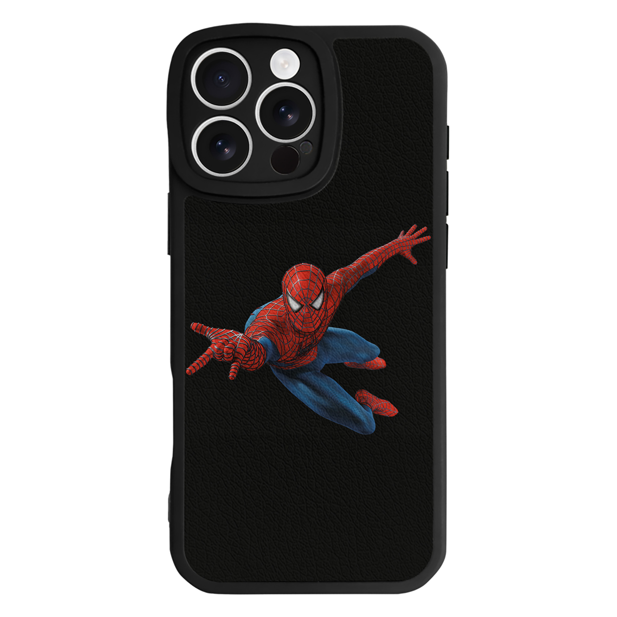 Spider Man スパイダーマン 【iPhone 16シリーズ対応】シリコンスマホケース（レザー調） 材質：シリコン